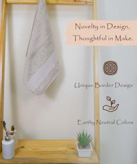 Rangoli Soft Absorbent Durable Towels Earthly Egyption Cotton Plush Oversized Small Size Bath Towel 400 Gsm (Grey)