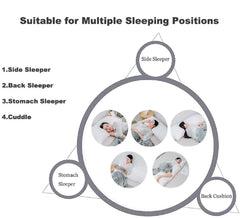 Body Pillow, Long Pillow For Side Sleeper, Cuddle, Pregnancy Pillow, White | Soft Body Pillow, Full Body Pillow, Multipurpose Use, Maternity Pillow | Hug Pillow, Adjustable Pillow
