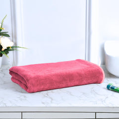 Black Gold The Finer Touch Premium Microfiber Bath Towels 400 Gsm | Lightweight Ultra-Soft Fade Resistant (Pink)