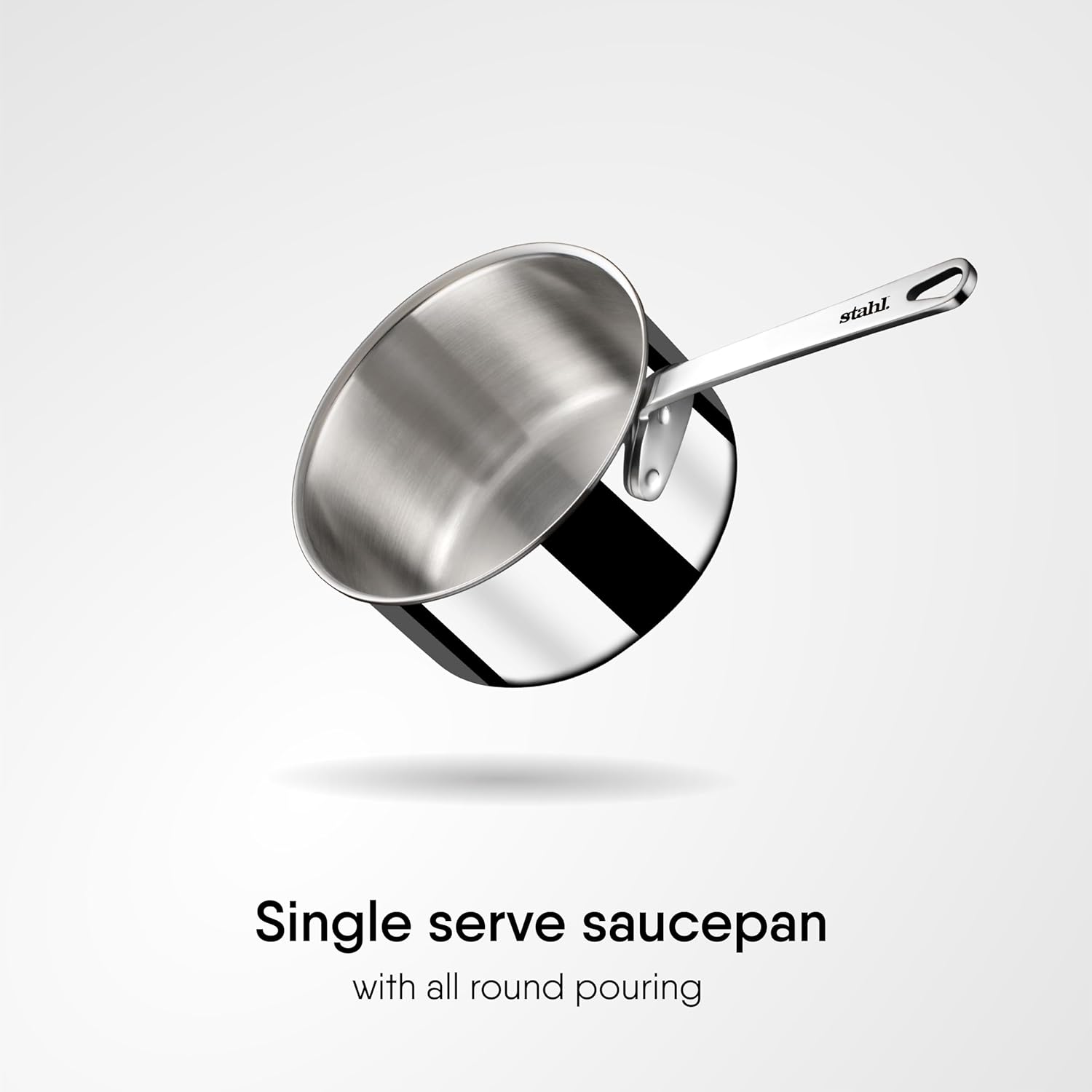 Artisan Triply Stainless Steel Micro Saucepan | Mini Milk Pan 270ml, 8cm - Induction Base Coffee Pan