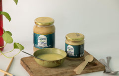 100% Natural Desi Buffalo Ghee By Absolute | Good Source Of Protein Fiber Healthy & Nutritious Desi Ghee Perfect For Laddus | (500ml) 16.9 Ounce | Jar Pack