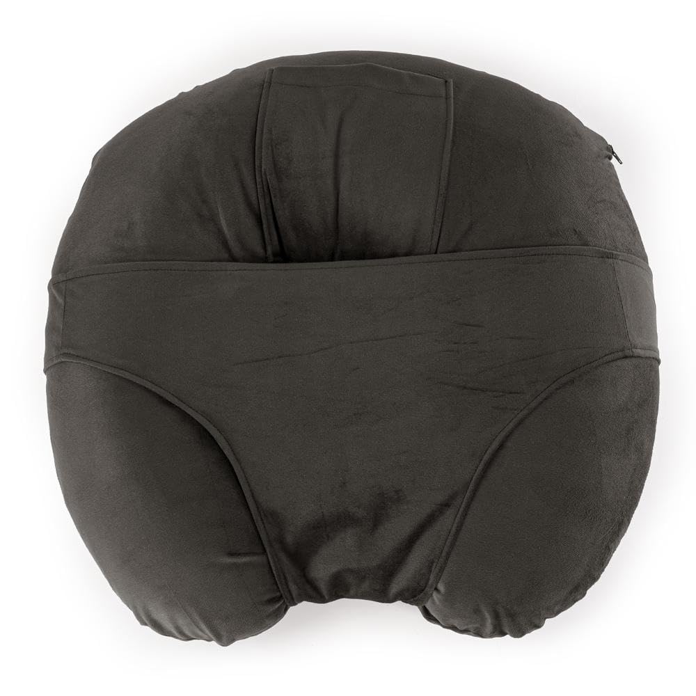 Pregnancy & Nursing Pillow Combo, U Shape Maternity Pillow, Charcoal Grey | For Pregnancy Sleeping, 5 In 1 Multipurpose Use, Nursing Pillow | For Breastfeeding With Cotton Removable Cover