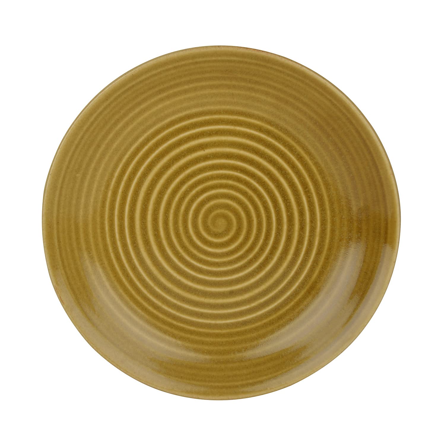 Handcrafted Ceramic Dinner Plates Set Of 2 - Brown, Diameter: 24 Cm | Full Plates - Ceramic Platter - Sand Dune Splendour Collection