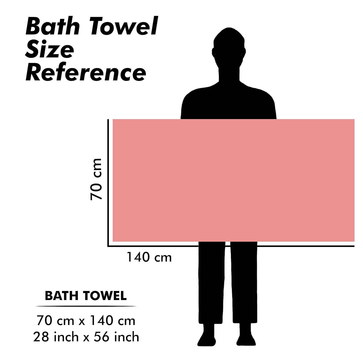Urbanleaf Microfiber Large Bath Towel Quick Dry Super Absorbent Bath Towel For Men And Women | Grey & Peach | Towel For Bath, Travel, Gym, Beach, Pool & Yoga