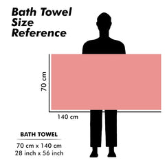 Urbanleaf Microfiber Large Bath Towel Quick Dry Super Absorbent Bath Towel For Men And Women | Grey & Peach | Towel For Bath, Travel, Gym, Beach, Pool & Yoga