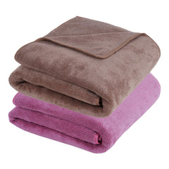 Fezora Microfiber Bath Towel 400 Gsm | For Men & Women Soft & Absorbent Weft Knitting Towels | Quick Dry Large Size Towel (Brown & Wine) - 2 Piece