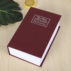 Alloy Steel Book Safe With Combination Lock, Dictionary Book Safe, Portable Safe Box, Great For Storing Cash, Jewellery, Kids, Money & Diamond Ring Small- 18*11.5*5.5 Cm, Colour - Red
