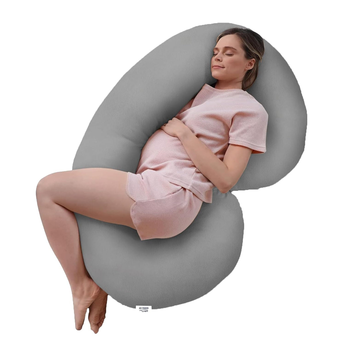 Pregnancy Pillows For Sleeping, C- Shape, Full Body Pillow & Maternity Support, Grey | For Back, Hips, Legs, Belly | For Pregnant Women With Removable, Washable Velvet Cover, Soft Pillow