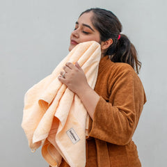 Bathriene 100% Bamboo Bath Towels 600 Gsm Large Size | Luxury Bath Towel Highly Absorbent, Super Soft, Quick Dry & Skin Friendly (Sunrise Yellow)