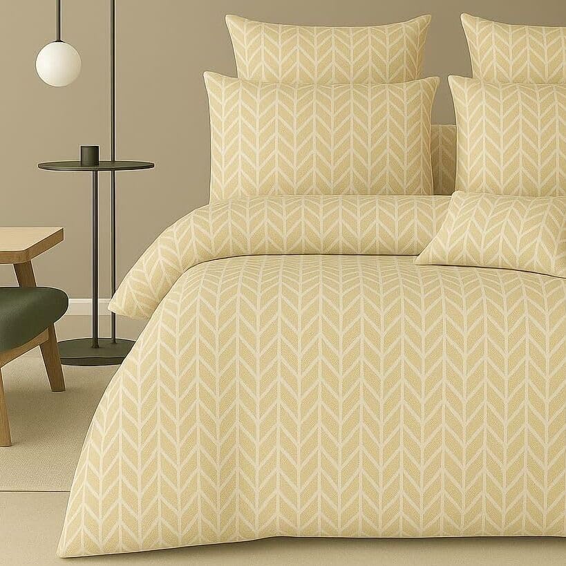 Cotton Double Bedsheet For Queen Size With 2 Matching Pillow Covers For Home - 90 X 100 Inches, Beige | Smooth Finish, Soft Touch & Breathable Comfort For Everyday Use