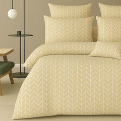 Cotton Double Bedsheet For Queen Size With 2 Matching Pillow Covers For Home - 90 X 100 Inches, Beige | Smooth Finish, Soft Touch & Breathable Comfort For Everyday Use