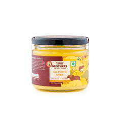 Organic Natural A2 Gir Cow Cultured Desi Ghee By Two Brothers Organic Farms | Naturally & Healthy Protein Fiber Desi Ghee Perfect For Dishes | (250ml) 8.4 Ounce | Jar Pack