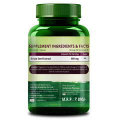 Himalayan Organics Grape Seed Extract 500mg Antioxidant Supplement, Healthy Cholesterol Level Boost Immunity, Promote Healthy Hair & Skin | 90 Veg Capsules 150gm 0.3lbs Each Pack Of 3