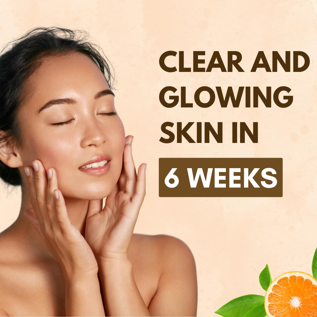 Inja Glow Liposomal Glutathione + Vitamin C & E, 4x Effective, Hyaluronic Acid Zinc, Grape Seed Extract For Enhances Skin Glow, Reduces Dark Spots | 15 Tablets, Orange Flavour , 50gm 0.1lbs