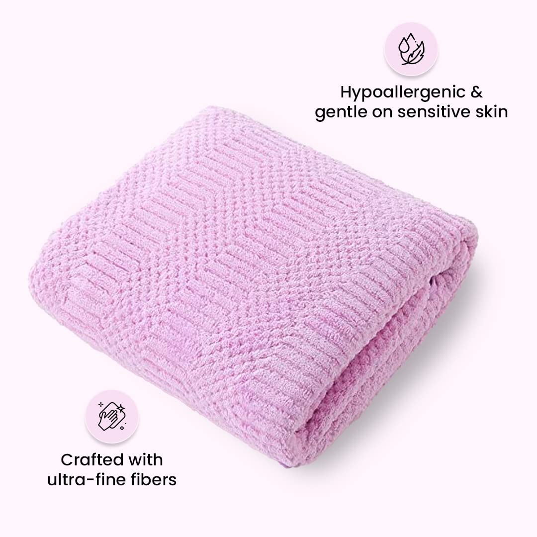 The Better Home Microfiber Bath Towel 450 Gsm | Soft, Lightweight, Absorbent & Quick Drying Bath Towel For Men & Women (Pink)