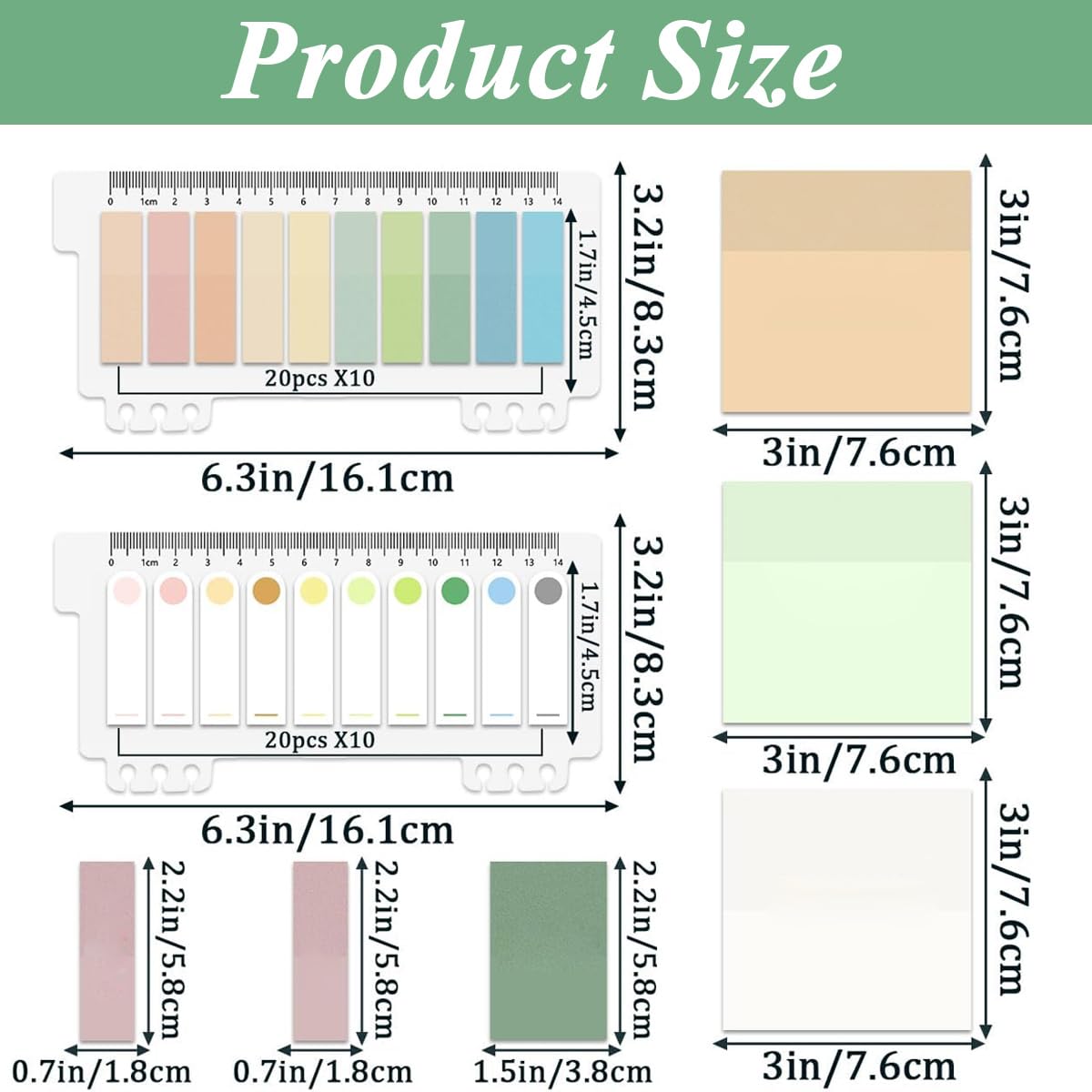 700 Sheets Transparent Sticky Notes Colorful Clear Plastic Pads | Oil-Based Pen Friendly