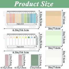 700 Sheets Transparent Sticky Notes Colorful Clear Plastic Pads | Oil-Based Pen Friendly