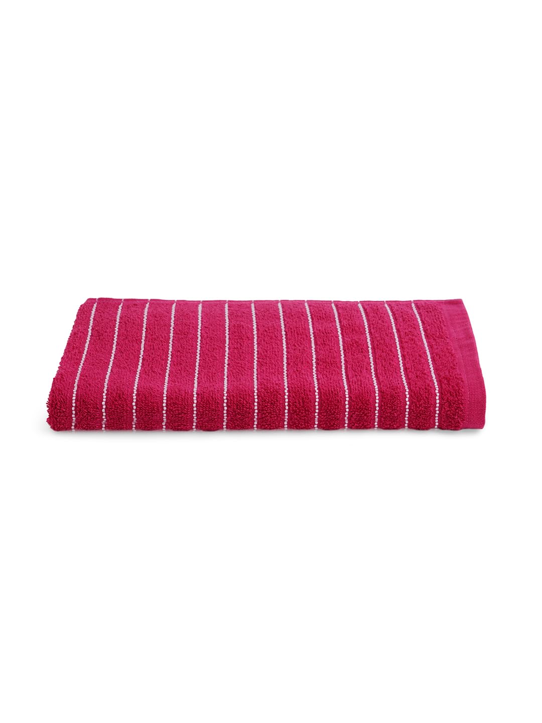 Welspun 2 In-1 100% Cotton 400 Gsm Bath Towel (Red)