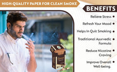 Herbal Cigarette Rolled In 100% Organic Natural Paper & Made With Herbal Ingredients - Pack Of 12X 20 Cigarettes | Clove Mint Flavored Tobacco Free & Nicotine Free Herbal Smoke