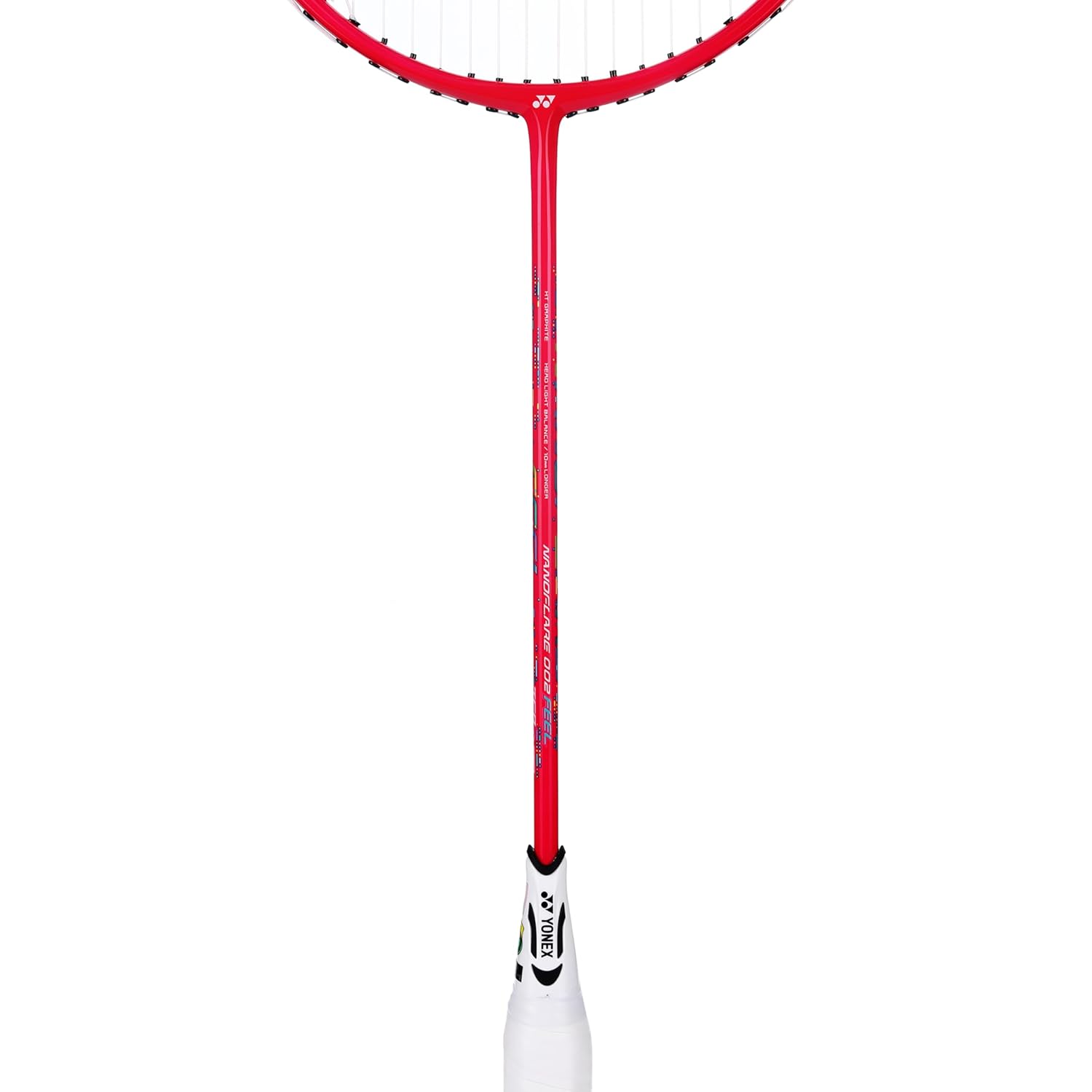 Yonex Graphite Badminton Racquet NANOFLARE 002 FEEL, G4 4U, Colour - Cyan & Red, Grip Size - 4 1/2 Inches