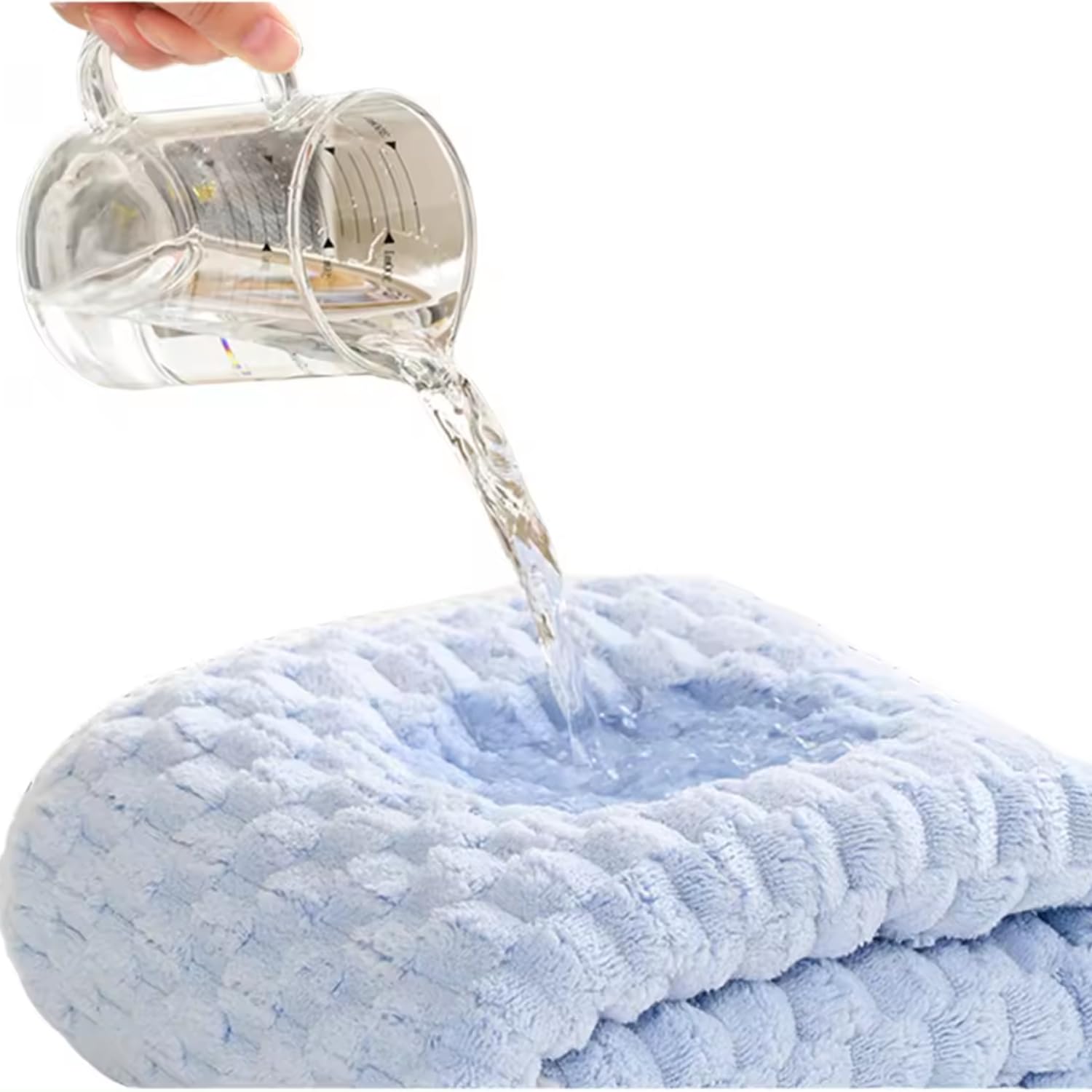 Linear Microfiber Hand Towels Small Size 300 Gsm | Face Towel For Men & Women Ultra Soft Absorbent, Quick Dry Towels Pack Of 2 (Blue)