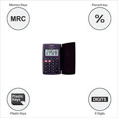 Casio Hl820lv-bk Portable Calculator With Flip Cover | 8 Digit Display Regular Keys