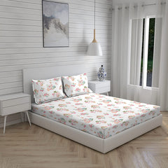 Cotton Bedsheet For King Size With Pillow Cover Set - 108x108 Inches, White | Breathable & Light Weight, All Season Comfort-Ideal For Daily Use & Gifting Bedsheet