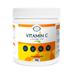 Fooding 100% Pure Organic Vitamin C Powder (L- Ascorbic Acid), Immunity Booster, Skin Cell Protection, Skin Care Serum Making, Collagen Booster | 200gm 0.4lbs
