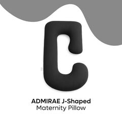 J Shape Pregnancy Pillows For Sleeping, Maternity Support, Soft Pillow, Grey | Multipurpose Pillow For Back, Hips, Support With Removable Washable Velvet Cover, Perfect For All Sleepers