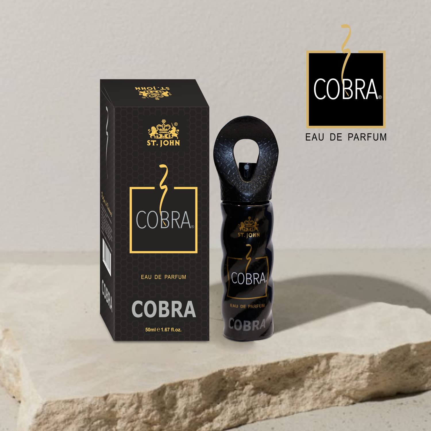 St. John Cobra Eau De Perfume 150ml 5.0 Fl.oz. Pack Of 3 | Perfect Long Lasting Fragrance For Men & Women