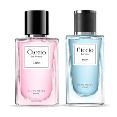 Ciccio Luxe For Women + Blue For Men Eau De Parfum 100ml 3.4 Fl.oz. Each Pack Of 2 | Long Lasting