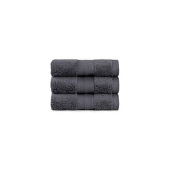Mytrident Face Towels 600 Gsm | Nectar Soft Collection Wash Towel For Men & Women Face Towels - Ash Grey (3 Pcs)
