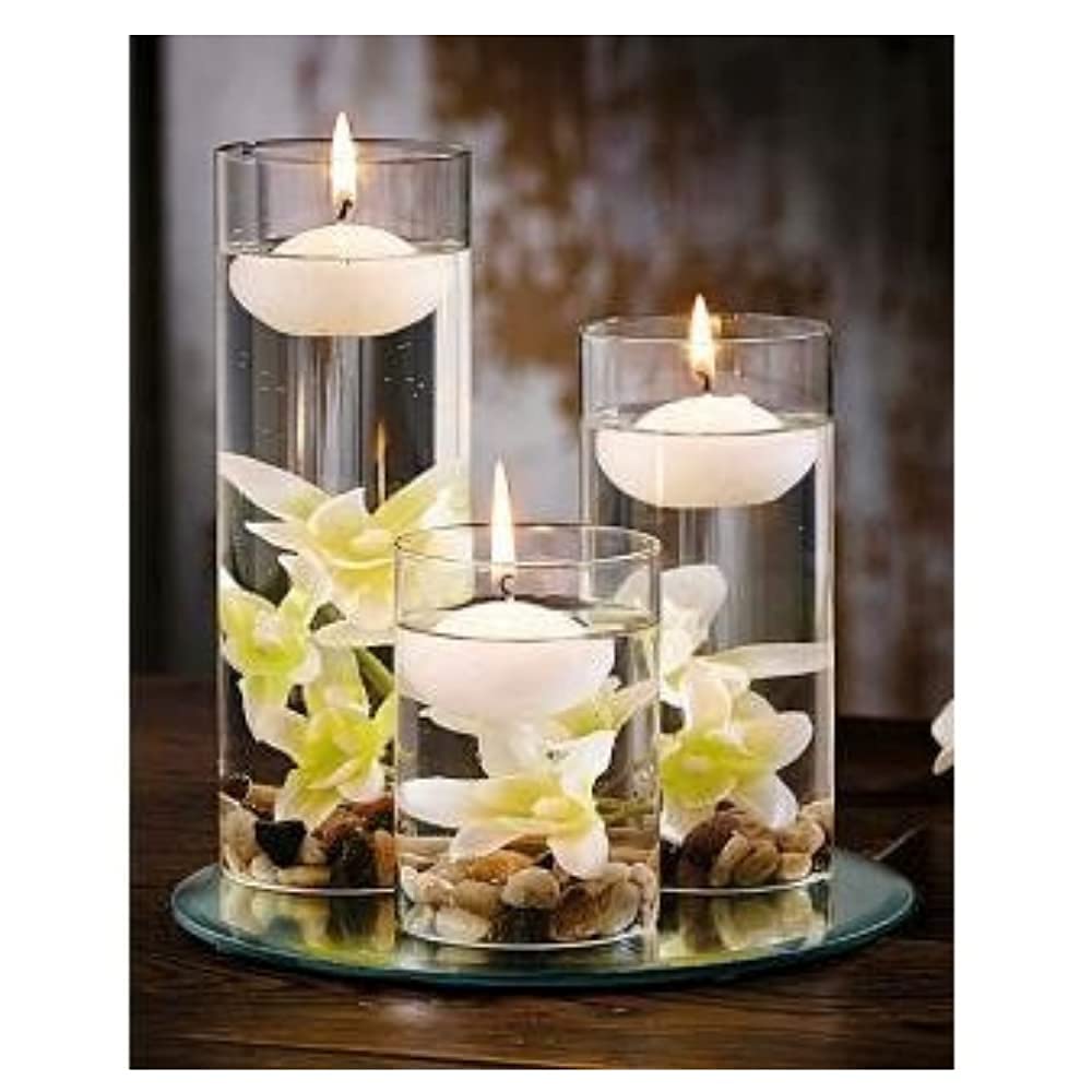 BULK BUY FLOATING WHITE CANDLES SET OF 20 | BURNING TIME 9 HOUR | EVENT CANDLES