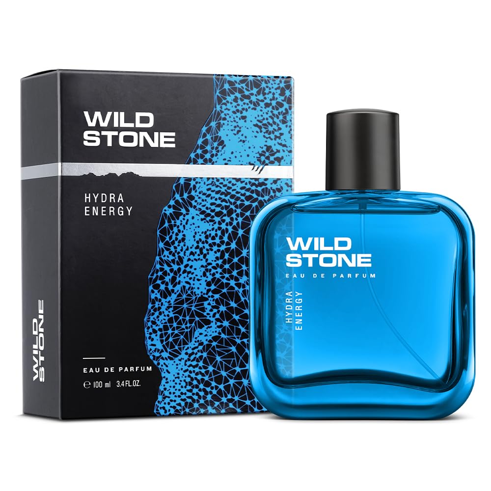 Wild Stone Hydra Energy Eau De Parfum For Men 100ml 3.4 Fl.oz. | Long Lasting Fragrance