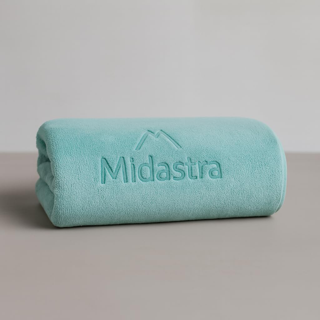 Midastra Microfiber Bath Towel 500 Gsm | Extra Soft, Lint-Free, Quick-Dry & Highly Absorbent Towel (Pistachio Green)