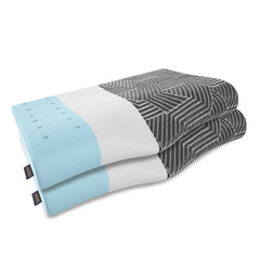 Advance Gel Blended Cervical Memory Foam Pillow, Grey, Standard Size - 19 X 12 X 4 Inch | Neck & Shoulder Support, Pillow For Sleeping | Improves Posture & Spinal Alignment - Set Of 2