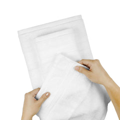 Trident Soft Comfort Air Rich Bath Towels 500 Gsm | 100% Cotton Towel, Super Soft, Highly Absorbent, 6 Pieces (White)