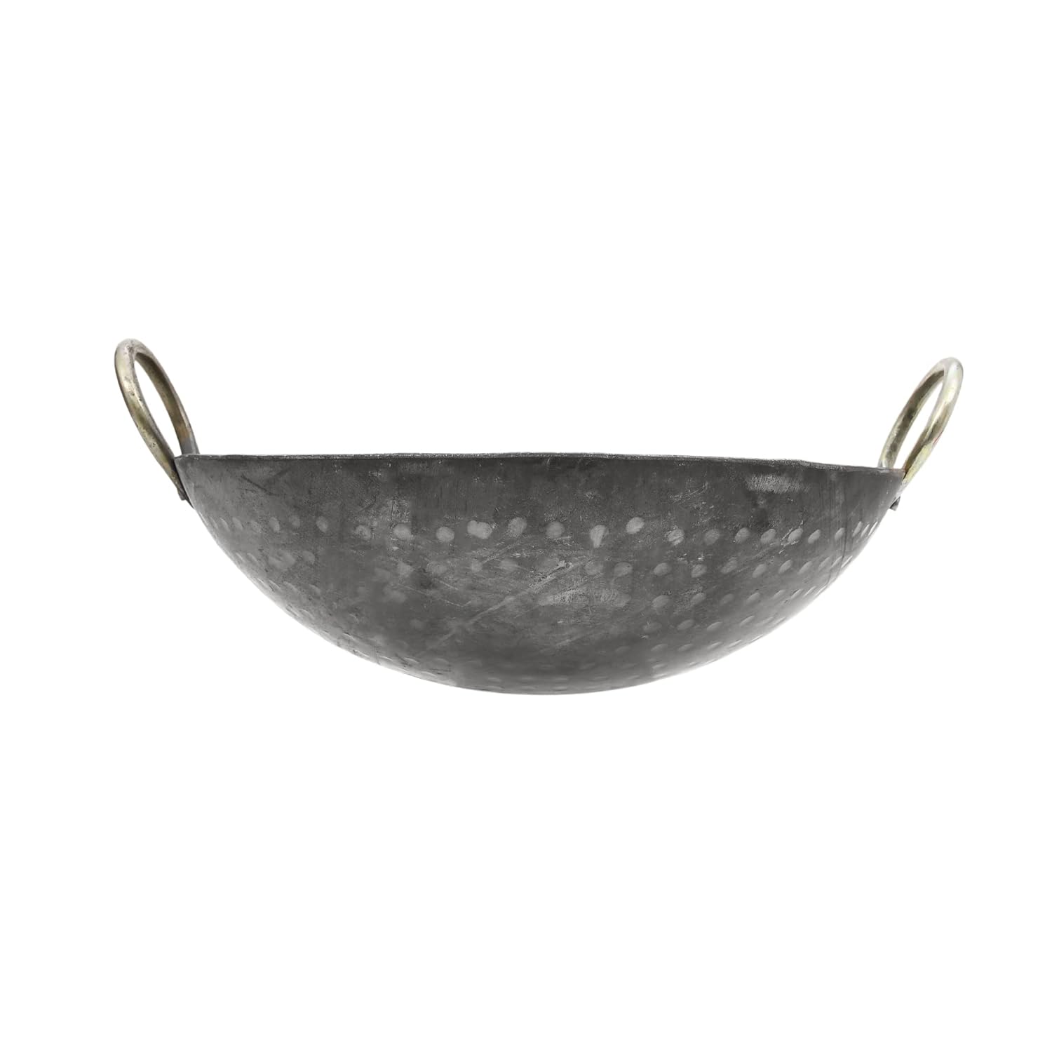 Iron Hammered Kadai 2.5 Liters | Deep Frying Kadai Handmade Useful For Frying & Cooking - Free Stainless Steel Scrubber