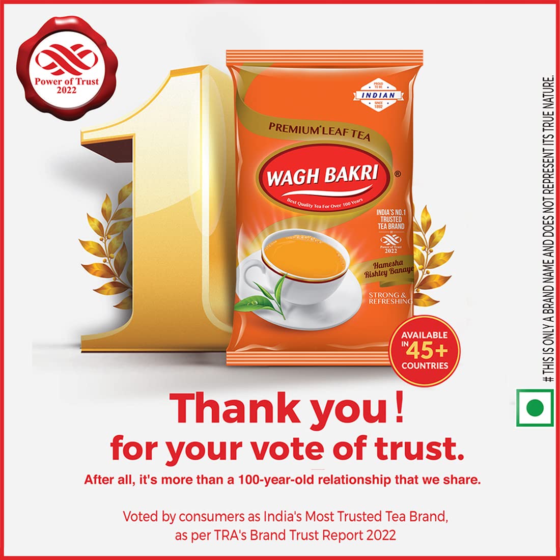 Wagh Bakri Premium Leaf Tea - 500gm, 17.6 Ounce | Rich Color, Strong & Refreshing Taste, Awesome Aroma Chai Patti