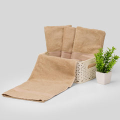 Bianca Kopa Quick Dry 100% Cotton Soft Terry Hand Towel 800 Gsm (D'Ross) Solid-Taupe