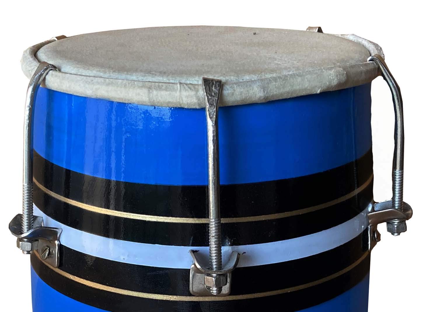 First 8'' Nut & Bold Baby Dholak With Khartal - Multicolor | Perfectly Symmetric Round Dholak - Dholak For Festival, Wedding, Satsang | Punjabi Dhol Drum, Housewarming Gifts