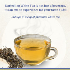 Tea And Twigs Darjeeling White Tea - 30gm, 1.05 Ounce | Rich In Antioxidants, Refreshing Flavor Silver Needles Tea - Low Caffeine, No Artificial Colors, Gluten Free
