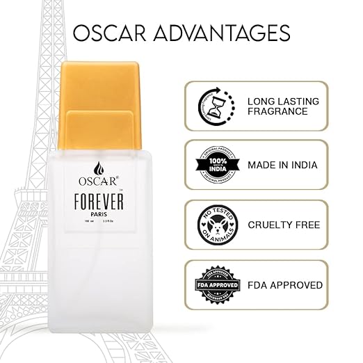 Oscar Forever Rose Gold | Aromatic Fougere Fragrance | Long Lasting Perfume For Women | 100ml 3.4 Fl.oz.