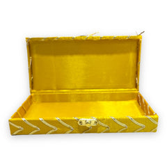 Leheriya Gota Cash Box, Gift Box, Shagun Box, Gaddi Box, Shagun Envelope, Mixed Colour, Pack Of 1, Material - Wood