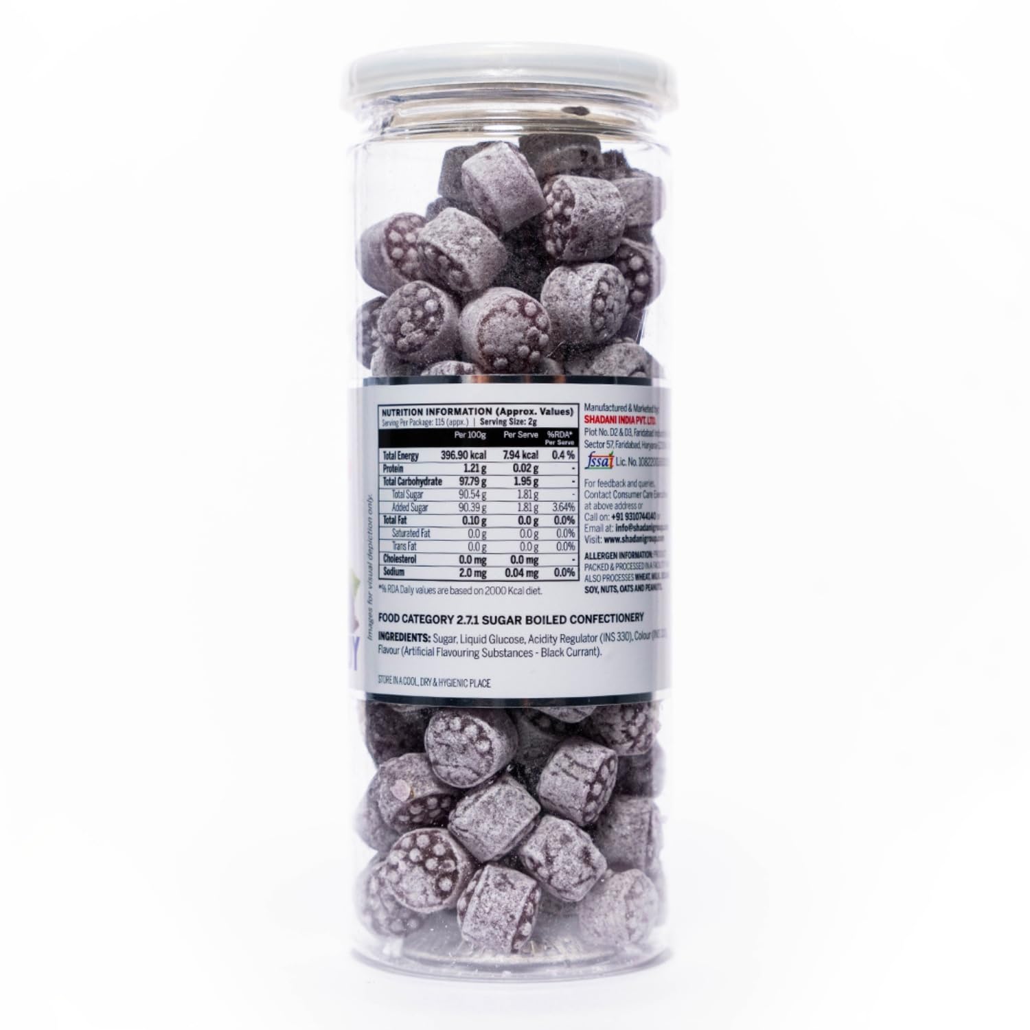 Shadani Premium Black Currant Flavoured Candy-Toffee For Kids & Adults (230gm),
