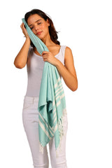 Mellow 100% Bamboo Large Bath Towel 245 Gsm | For Women & Men | Ultra Soft, Premium Absorbent, Lightweight, Quick Dry Towel (Luminous Jade) 250 Tc