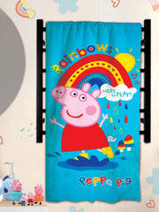 Athom Living Peppa Pig Rainbow Kids Cotton Bath Towel 350 Gsm | Super Soft, Quick Dry, Highly Absorbent, Lightweight & Durable Towel For Boys & Girls