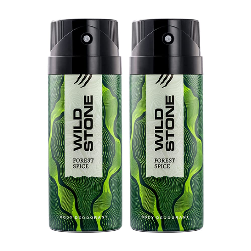 Wild Stone Forest Spice Deodorants Men Body Spray 300ml 10.1 Fl.oz.| Perfect For Party Wear | Pack Of 2