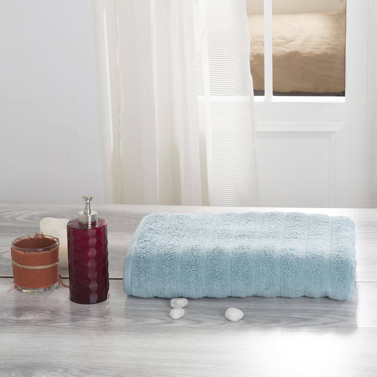 Maspar 100% Cotton Casper Bath Towel 700 Gsm (Blue)