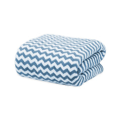 Black Gold The Finer Touch Microfiber Zigzag Bath Towel 350 Gsm | Soft & Quick Dry Towel Lightweight & Absorbent Use For Men & Women (Blue)